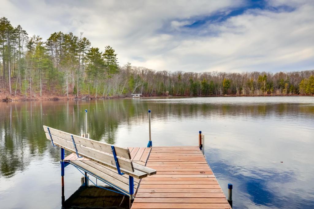 Lakefront Rhinelander Cabin with Dock and Fire Pit!